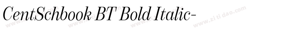 CentSchbook BT Bold Italic字体转换